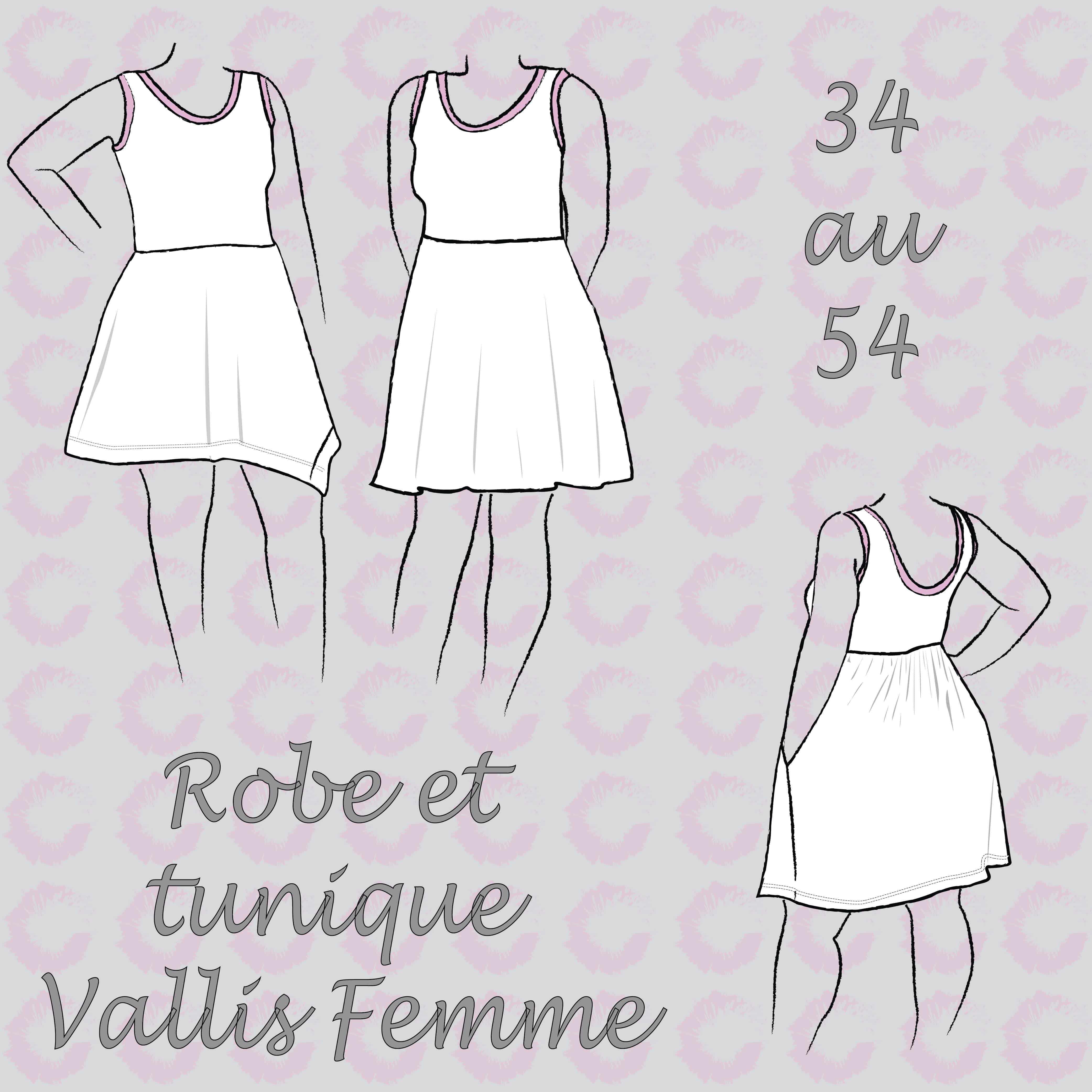 Les Femmes Tunique et Robe Vallis – Français – Sofilantjes Patterns