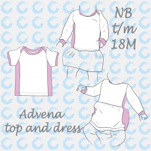 Advena Top and Dress (baby sizes) - English